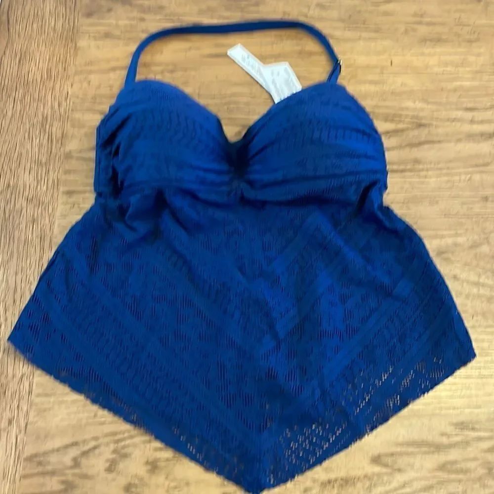 BLEU ROD BEATTIE BLUE LACEY FLYAWAY BANDINI. NEW WITH TAGS